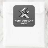 IHR UNTERNEHMENSLOGO, personalisiert Quadratischer Aufkleber (Tasche)