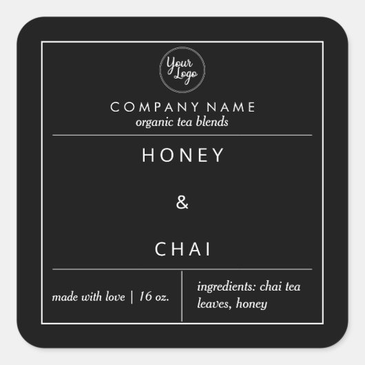 Ihr Unternehmensproduktesiegel Quadratischer Aufkleber (Vorderseite)