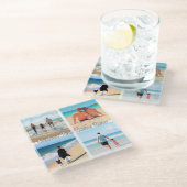 Ihr Untersetzer aus Collage Glass mit benutzerdefi (Schrägansicht)