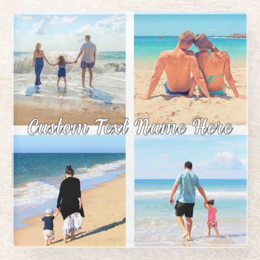 Ihr Untersetzer aus Collage Glass mit benutzerdefi (Vorderseite)