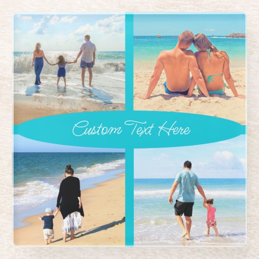 Ihr Untersetzer aus Collage Glass mit benutzerdefi (Vorderseite)