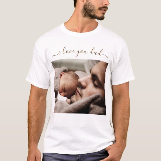 Ihr Vater Foto T - Shirt mit Text- I Liebe Vater (Vorderseite)