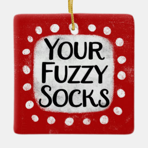 Ihr verschwommenes Socken-Ornament Keramikornament