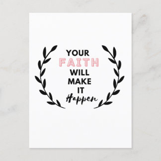 Ihr Vertrauen wird es geschehen lassen Postkarte