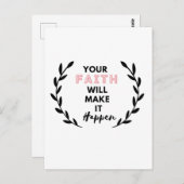 Ihr Vertrauen wird es geschehen lassen Postkarte (Vorne/Hinten)