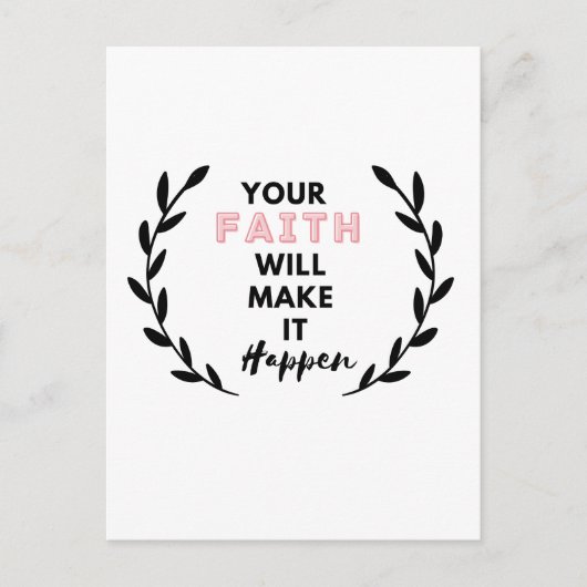 Ihr Vertrauen wird es geschehen lassen Postkarte (Vorderseite)