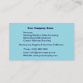 Ihr vertrauenswürdiger Anbieter Visitenkarte (Rückseite)