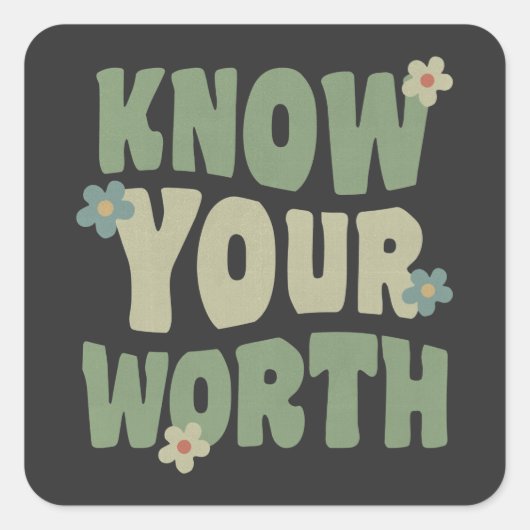 Ihr Vintages Groovitangebot kennen Quadratischer Aufkleber (Vorderseite)