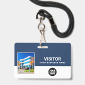 Ihr Visier Foto Bar Code, Logo Lanyard Ausweis (Vorderseite mit Schlüsselband)