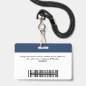 Ihr Visier Foto Bar Code, Logo Lanyard Ausweis (Rückseite mit Schlüsselband)
