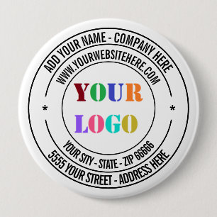 Ihr Vorlagen für Werbebuttons mit Ihrem Firmenlogo Button