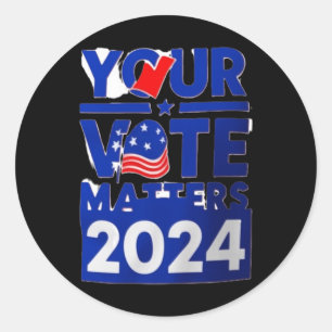 Ihr Votum S 2024 Patriotic Poster Sticker1 Runder Aufkleber