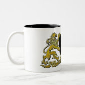 Ihr Wappen Ihr Monogramm und Name Zweifarbige Tasse (Links)