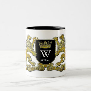 Ihr Wappen Ihr Monogramm und Name Zweifarbige Tasse