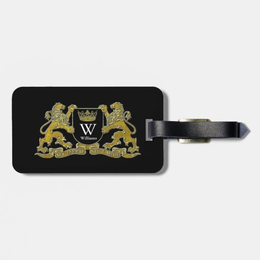 Ihr Wappen Monogramm und Farbe Gepäckanhänger (Rückseite horizontal)