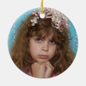 Ihr Weihnachtsgeschmack mit Ihrem Foto Keramikornament (Hinten)