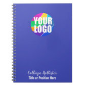 Ihr Werbeunternehmenslogo mit Namen und Titel Notizblock (Vorderseite)