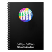 Ihr Werbeunternehmenslogo mit Namen und Titel Notizblock (Vorderseite)