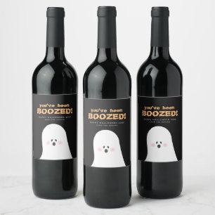 Ihr werdet das Halloween-Geist-Weinlabel bekommen Weinetikett