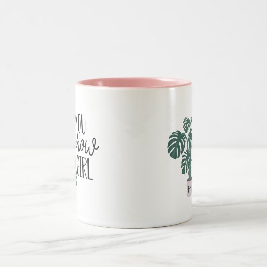 Ihr werdet Mädchen wachsen | Funny Monogram Pflanz Zweifarbige Tasse (Mittel)