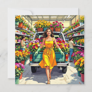 Ihr werdet Mädchen wachsen   Gartenpuppe Karte