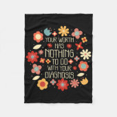 Ihr Wert hat nichts mit Ihrer Diagnose zu tun Fleecedecke (Vorderseite)