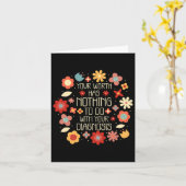 Ihr Wert hat nichts mit Ihrer Diagnose zu tun Karte (Gelbe Blume)