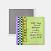 Ihr Wert Magnet (Vorderseite/Rückseite)