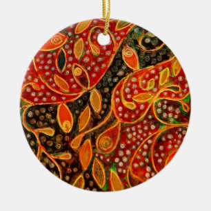 "Ihr Winter-Herz" (Malerei) Keramikornament