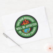 Ihr wird vom Klimawandel betroffen sein Runder Aufkleber (Umschlag)