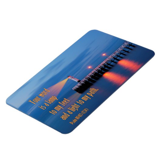 Ihr Wort ist ein leichtes Psalm 119:105 Bibelverse Magnet (Linke Seite)