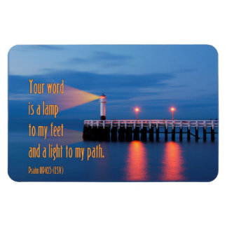 Ihr Wort ist ein leichtes Psalm 119:105 Bibelverse Magnet