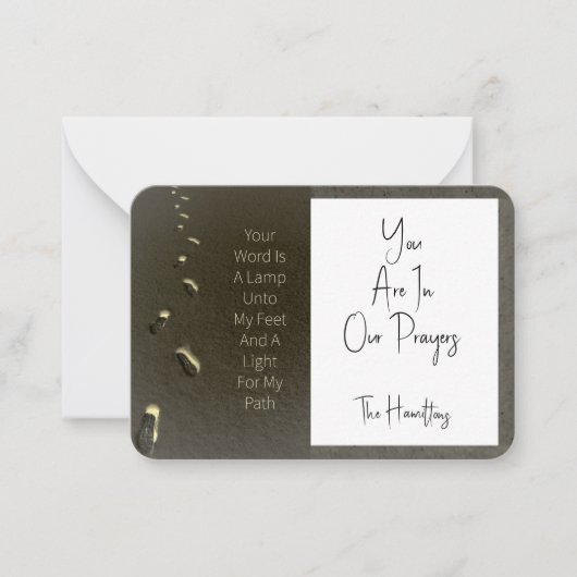 Ihr Wort ist eine Lampe und ein leichtes Fußball Mitteilungskarte (Vorderseite)