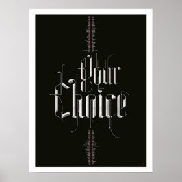 Ihr Wunschposter (schwarz) Poster