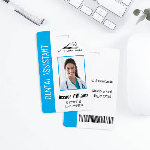 Ihr Zahnklinik-Logo Zahnarzt-Mitarbeiter-Foto-ID Ausweis