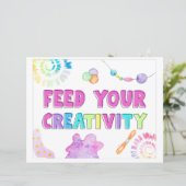 Ihr Zeichen für Kreativität gefüttert | PARTY (Stehend Vorderseite)