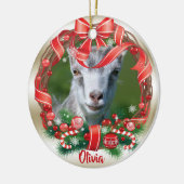 IHR ZIEGEN FOTO mit Kleider Keramik Ornament (Links)