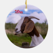 IHR ZIEGEN FOTO mit Kleider Keramik Ornament (Hinten)