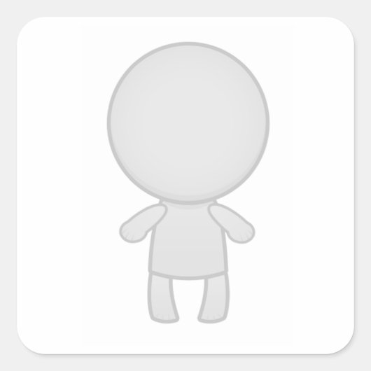 Ihr Zombie auf einem Aufkleber! Quadratischer Aufkleber (Vorderseite)