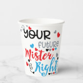 Ihr zukünftiger Mister richtig Pappbecher (Vorderseite)