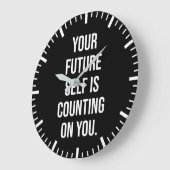 Ihr zukünftiges Selbst zählt auf Sie - Fitness, He Große Wanduhr (Winkel)