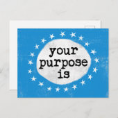 Ihr Zweck ist - Blue Postcard Postkarte (Vorne/Hinten)