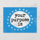 Ihr Zweck ist - Blue Postcard Postkarte (Vorderseite)