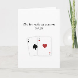 "Ihr zwei macht ein phantastisches Paar" Poker Cou Karte