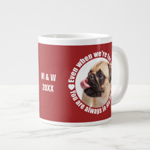 IHRE 2 FOTO & MONOGRAM Weit entfernt von der Liebe Jumbo-Tasse