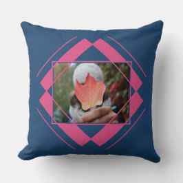 Ihre 2 FOTOS in einem geometrischen Muster werfen  Kissen