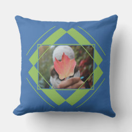 Ihre 2 FOTOS in einem geometrischen Muster werfen  Kissen Für Draußen