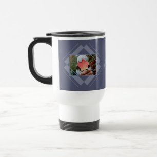 IHRE 2 FOTOS & MONOGRAMM-Tasse Reisebecher