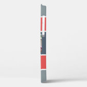 IHRE 2 FOTOS & NAME Stripes Muster Gehäuse Case-Mate iPhone Hülle (Rückseite / Links)