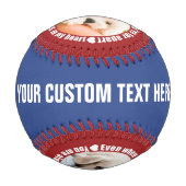 IHRE 2 FOTOS & NAME Weit weg von Liebe Baseball (Rückseite)